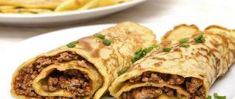 Блины с мясом