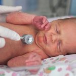 Respiratory frequency in children during sleep, with fever, illness, after birth. Normal by age 