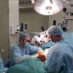 Vascular bypass in critical ischemia under a microscope