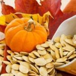 Pumpkin with water in a blender for cholesterol. Pumpkin seeds and pulp for cholesterol. 